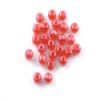 25 PERLES PLASTIQUE ROUGE Ø4