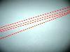 3 FIBRES DE VERRE PEINTES Ø 0.80 ROUGE FLUO long.28cm